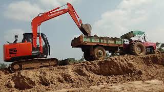 মাটি কাটার মেশিন। Pocklain।। Operator।। soil loading on power truck by Pocklain।। PROCESS।।