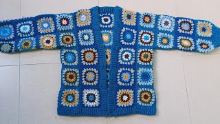 crochet granny square cardigan (tutorial हिन्दी में)