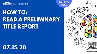 How to Read a Preliminary Title Report [07.15.20]