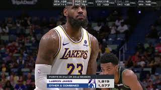 LeBron James Triple Double Highlights LA Lakers vs New Orleans Pelicans