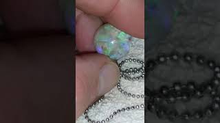 Australian Coober Pedy Floating Opal Jewelry, Globe Pendant, CP 16SS-271