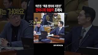 박은정“폭동 행위에 저항권” 한마디에 화들짝 조배숙