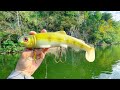 Fishing GIANT BAITS Down The River For Elusive Fish (MUSKY FISHING)