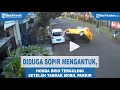 Diduga Sopir Mengantuk, Brio Terguling Setelah Tabrak Mobil Parkir