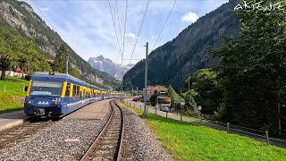 Cab Ride - Interlaken to Grindelwald Switzerland | Train Driver view | 4k 60p uhd video