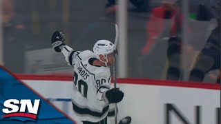 Kings' Dubois Pounds One Past Jets' Hellebuyck To Notch Revenge Goal Against Former Team
