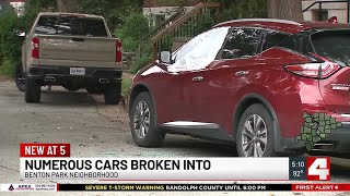 Cars broken into the Benton Park neighborhood