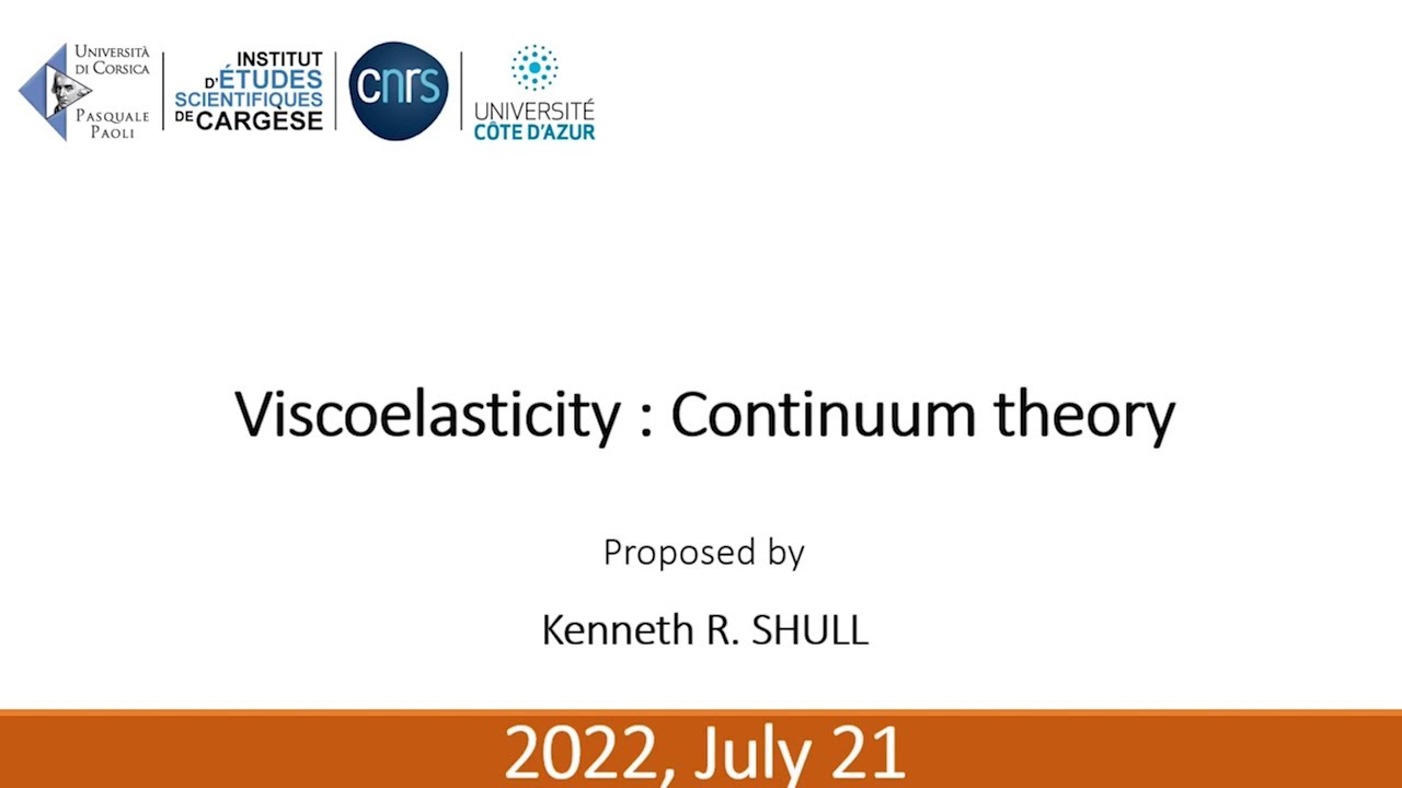 Viscoelasticity : Continuum Theory - Kenneth R. Shull - YouTube