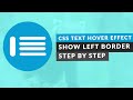 CSS Text Hover Effect | Show Left Border (Step By Step)