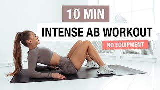 10 MIN INTENSE AB WORKOUT - No Equipment, Home Workout