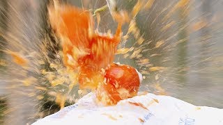 Slow Motion Video, Exploding Rotten Tomatoes