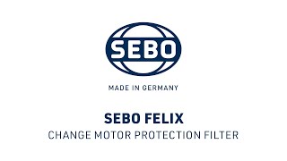 SEBO FELIX - Changing the Motor Protection Filter