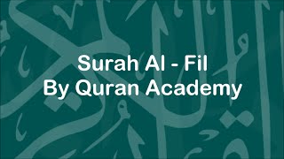 Memorise Quran: Surah - Al Fil Transliteration For Faster Memorizing