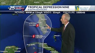 Tropical Depression Nine strengthens in the Caribbean, forecast to hit Florida as Category 3 hurr...