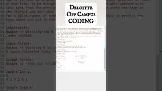 Deloitte Coding Questions 2023 | UBK Anna #Deloitte