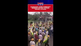 Kurmi Community Members Gather \u0026 Protest Outside Muri Junction Railway Station #shorts