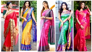 ❤️Latest Beautiful Pure Soft Silk Saree Design|Traditional Saree Look❤️Designer saree #Sarees #saree