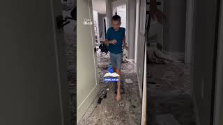 Strong storm blasts through window flooding home