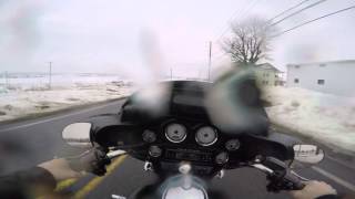 2010 Used Harley Davidson Street Glide FLHX test drive in the rain