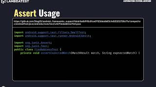 Org Junit Assert with examples