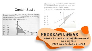 Program Linear (Menentukan Nilai Optimum Dari DHP Sistem Pertidaksamaan Linear) | by Iga A Mahardika