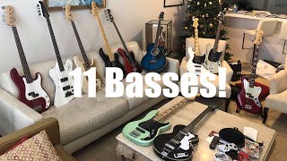 MY BASS COLLECTION (VLOG #9)