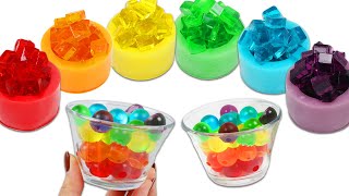 How to Make Satisfying Rainbow Gummy Cups with Cubes & Spheres | Fun & Easy DIY Jello Desserts!