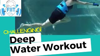 Aqua Best Deep Water Pool Fitness Workout -  Challenging 25 min Sculpt \u0026 Strengthen - NO Impact