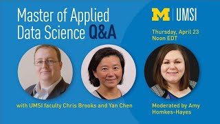 Master of Applied Data Science Live Q&A with Faculty