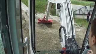 Takeuchi TB 145 Loading Gravel