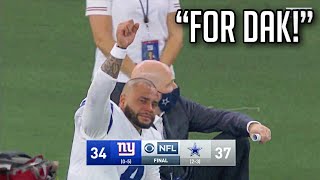 NFL Players Reactions To Dak Prescott Injury / Cowboys Emotional Comeback Win || HD