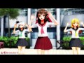 【東方mmd】 制服なレイマリミョンで金曜日のおはよう