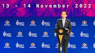 Live: Keynote Speech Presiden RI pada B20 Summit Indonesia Tahun 2022, Bali, 14 November 2022