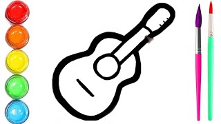 Drawing a Guitar. Drawing for kids