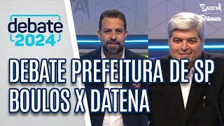 Guilherme Boulos confronta José Luiz Datena no Debate da TV Gazeta