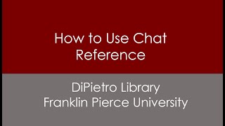 How to Use Chat Reference