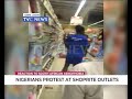 Xenophobic Attacks: Nigerians protest at Shoprite Outlets