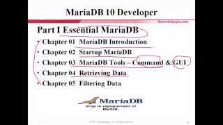 MariaDB 10 Developer Course Introduction