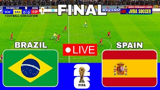 BRAZIL vs SPAIN || FIFA World Cup 2026 FINAL || Full Match All Goals || Pes 21