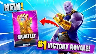 new thanos skin gameplay with infinity gauntlet fortnite season 4 - fortnite thanos skin