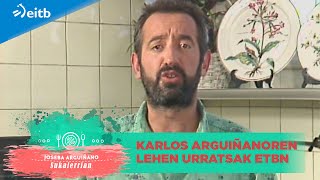 Karlos Arguiñanok ETBn eman zituen lehen pausoak erakutsi dizkio Josebari Jon Garatek