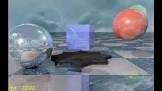 Raytracing example - GPU version (GLSL)