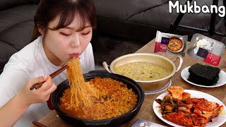 [광고] 밤 늦게 보면 물 올리게 되는 라면 먹방 🍜 | 더 미식 장인라면, 백미밥 | Mukbang