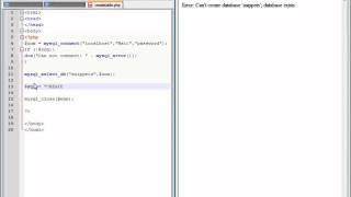PHP Lesson 34 - Creating Tables in MySQL using PHP