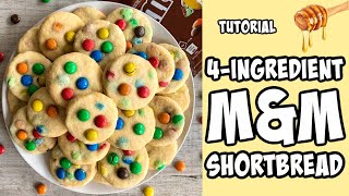 M&M Shortbread Cookies! Recipe tutorial #Shorts