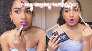 Full Face Using Only My Mom's Makeup | Melody