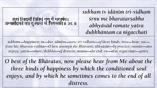 Srimad Bhagavad Gita Verses, BG 18.36