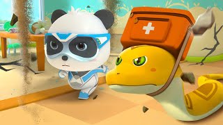 Super Rescue Team Ep 2 - Earthquake! Super Panda Saves Mr. Snake | BabyBus TV - Kids Cartoon