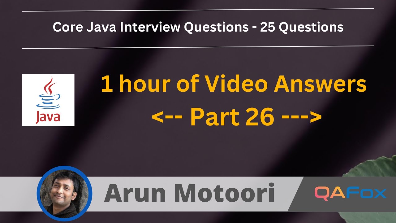 25 Java Interview Questions Part 26 Youtube