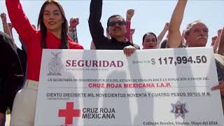 Mensaje Donación SSP Sinaloa a Cruz Roja